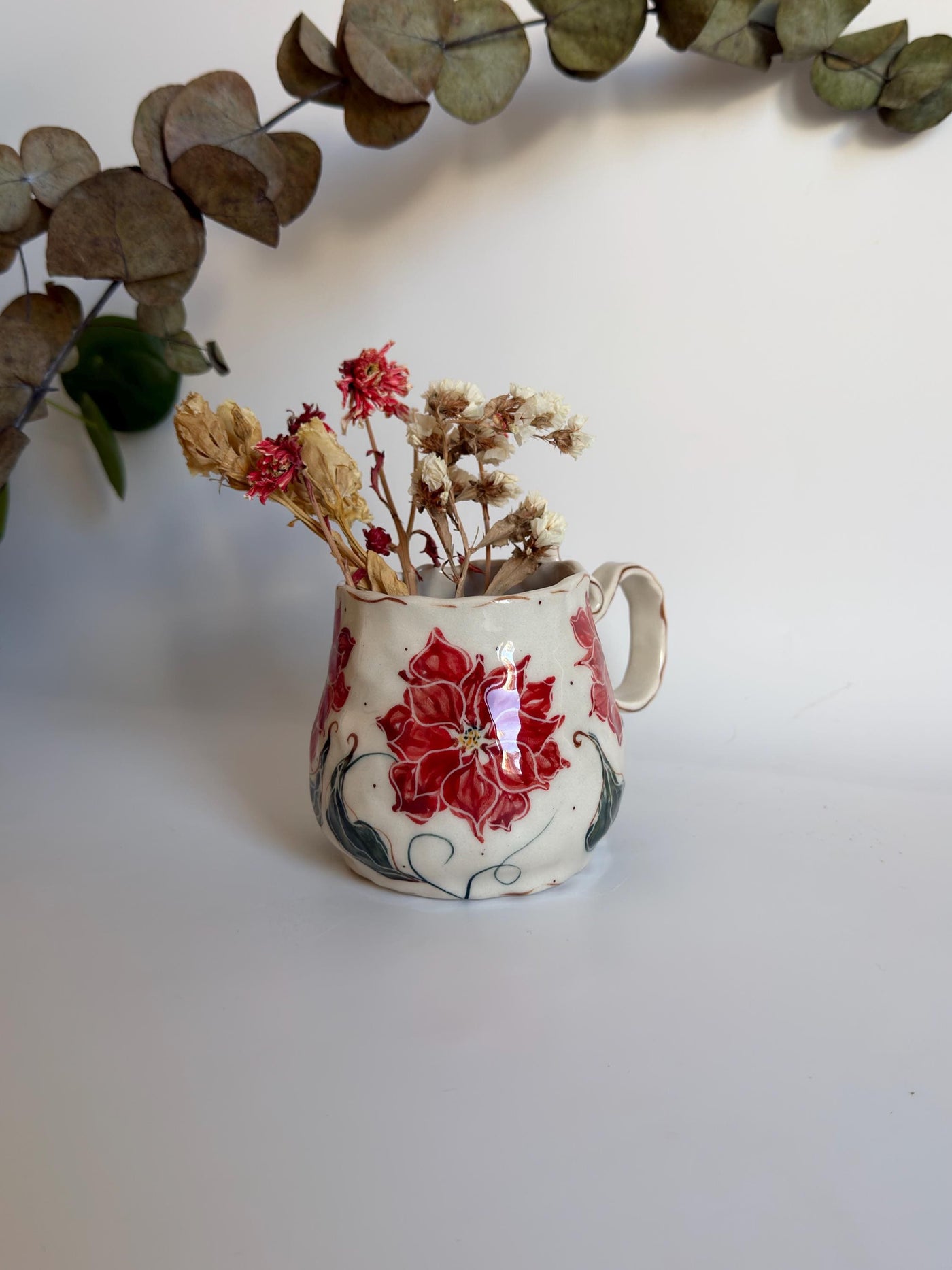 Poinsettia Flowers Mug