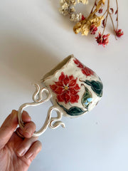 Poinsettia Flowers Mug