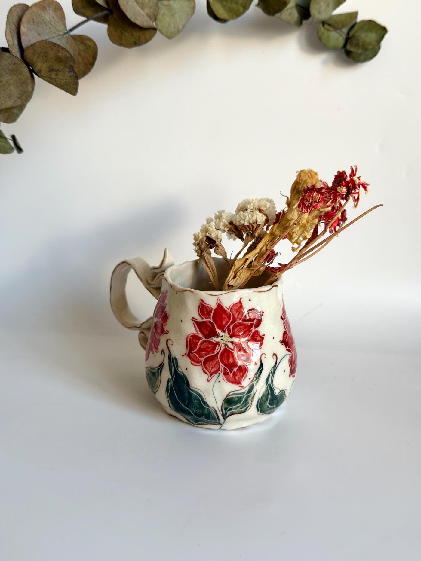Poinsettia Flowers Mug