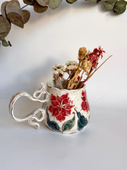 Poinsettia Flowers Mug