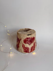 Red Floral To Go Mug