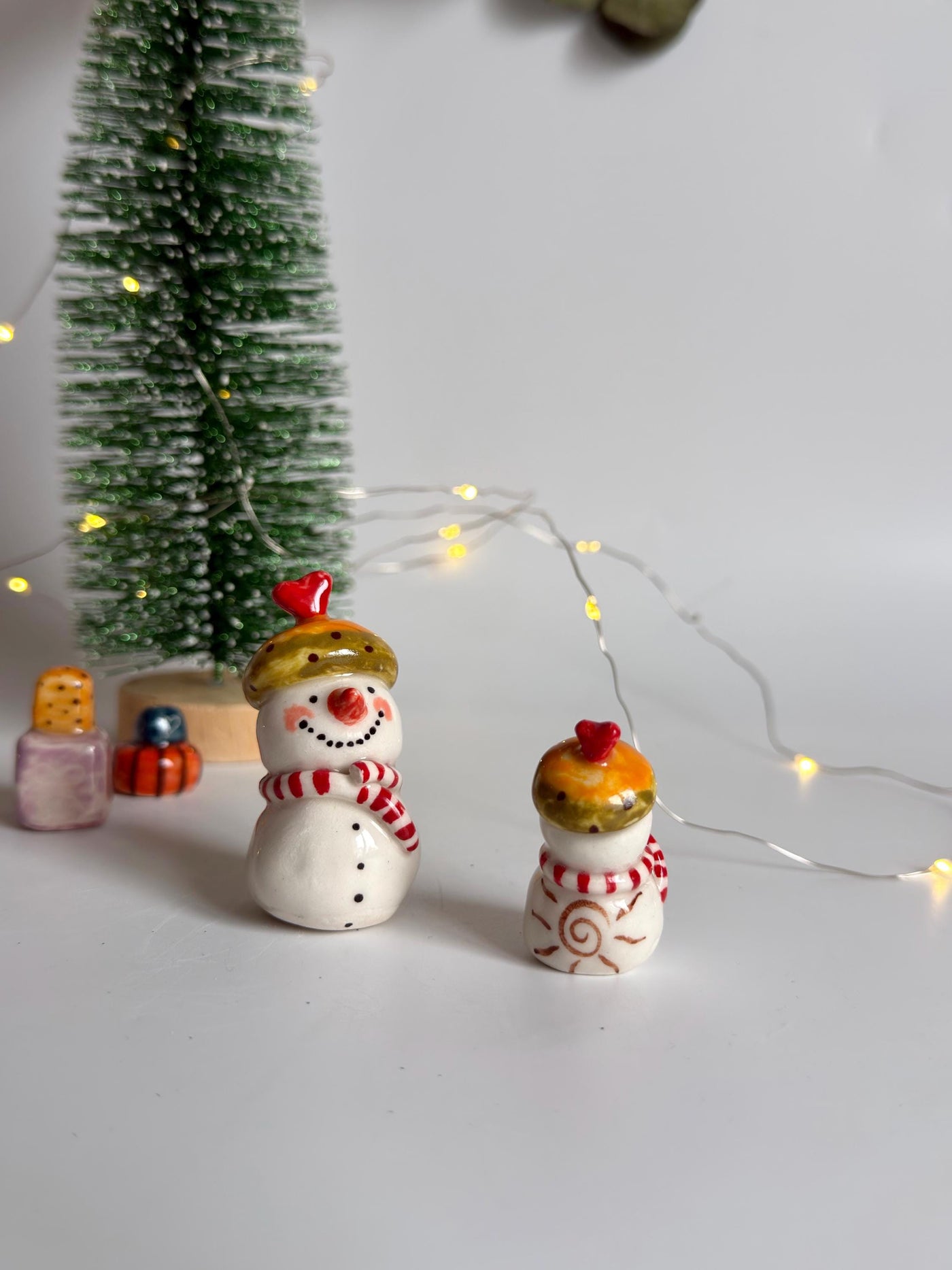 Mini Snowmen Tattooed Decoration Object