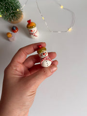 Mini Snowmen Tattooed Decoration Object