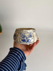 Blue Floral Matcha Bowl