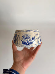 Botanical Blue Flowers Bowl
