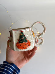 Christmas Theme Fireplace Mug