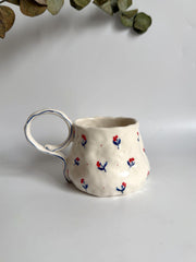 Cute Minimalist Poppy Flower Mug