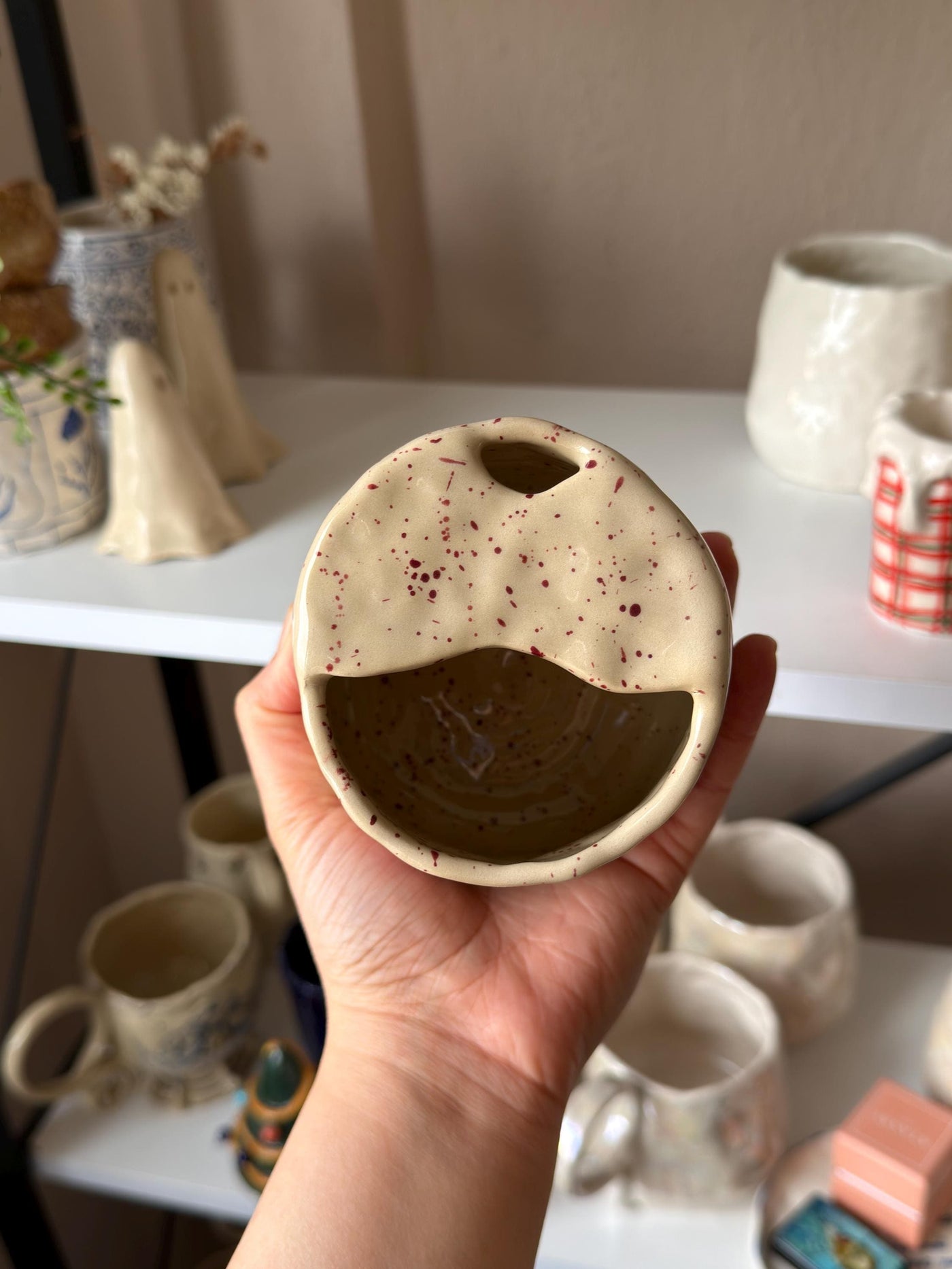 Red Floral To Go Mug