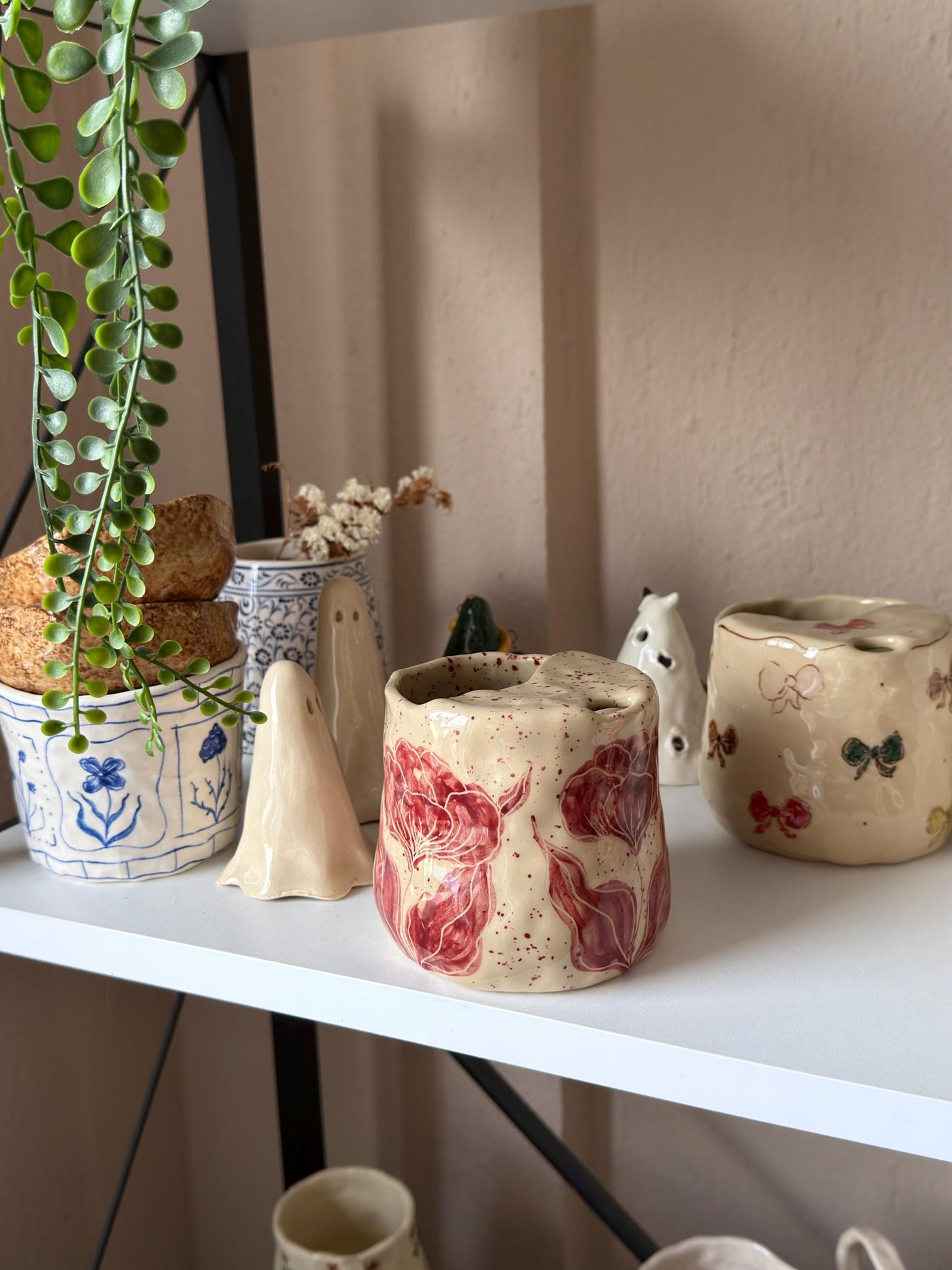 Red Floral To Go Mug