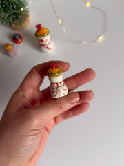 Mini Snowmen Tattooed Decoration Object