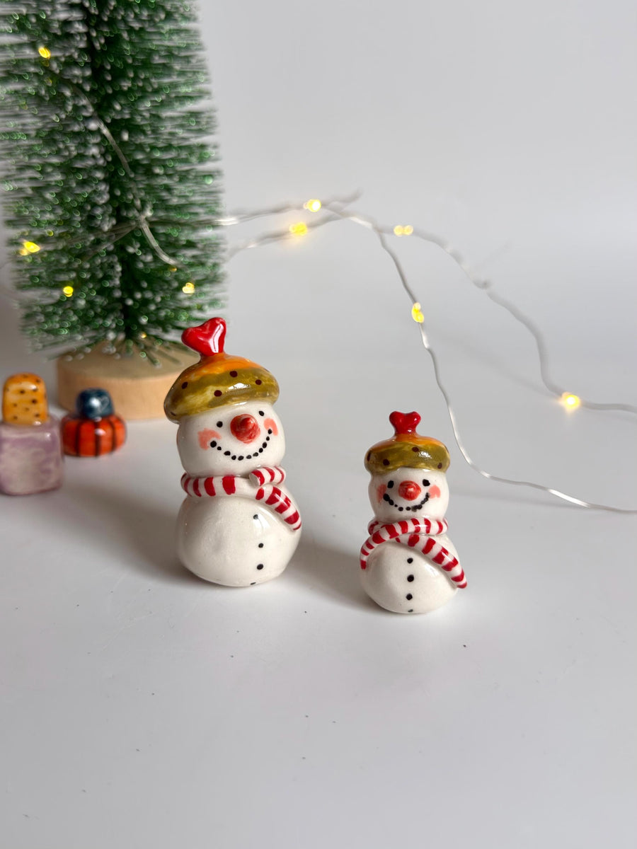 Mini Snowmen Tattooed Decoration Object