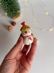 Mini Snowmen Tattooed Decoration Object