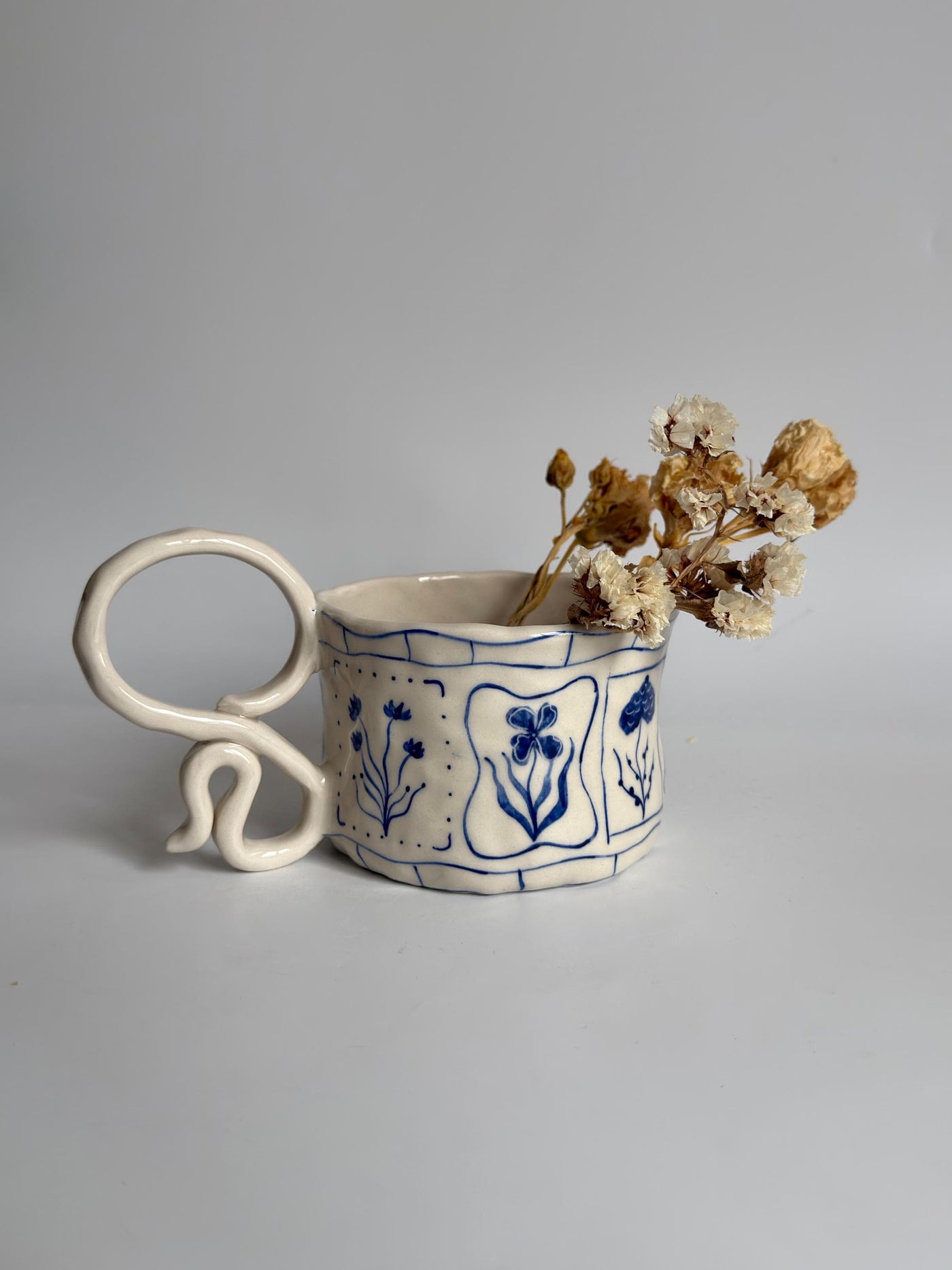 Blue Flowers, Inspired by Tarot Cards Mug