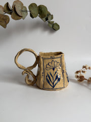 Rustic Blue Floral Mug