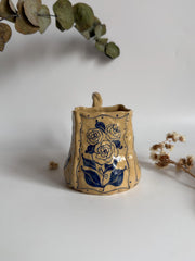 Rustic Blue Floral Mug