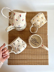Personalized Cute Floral Minimalist Mug / Write