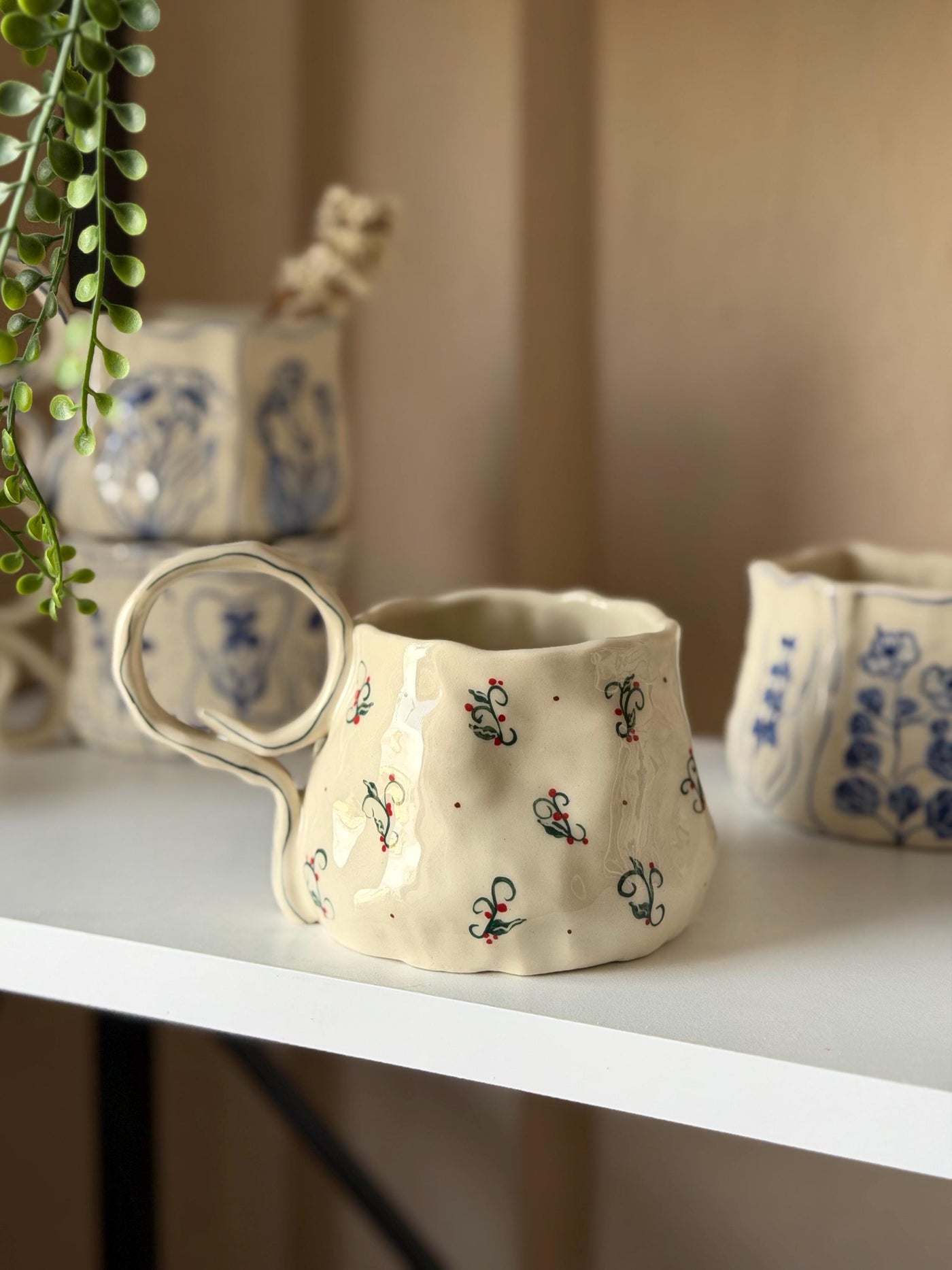 Winter Berry Minimalist Mug