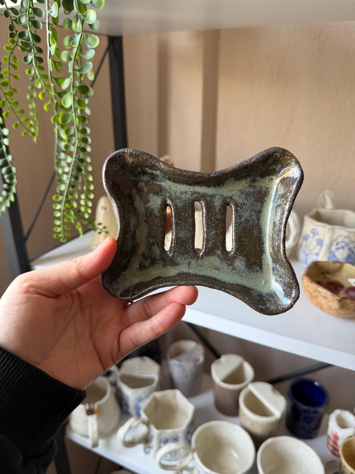 Green Soap Dish