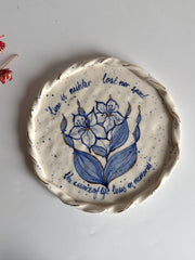 Blue Lilies Wall Plate