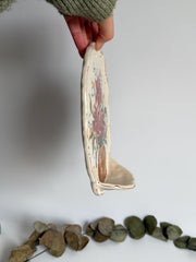 Gold Detail Floral Wall Shelf