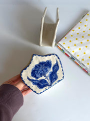 Blue Floral Napkin Holder