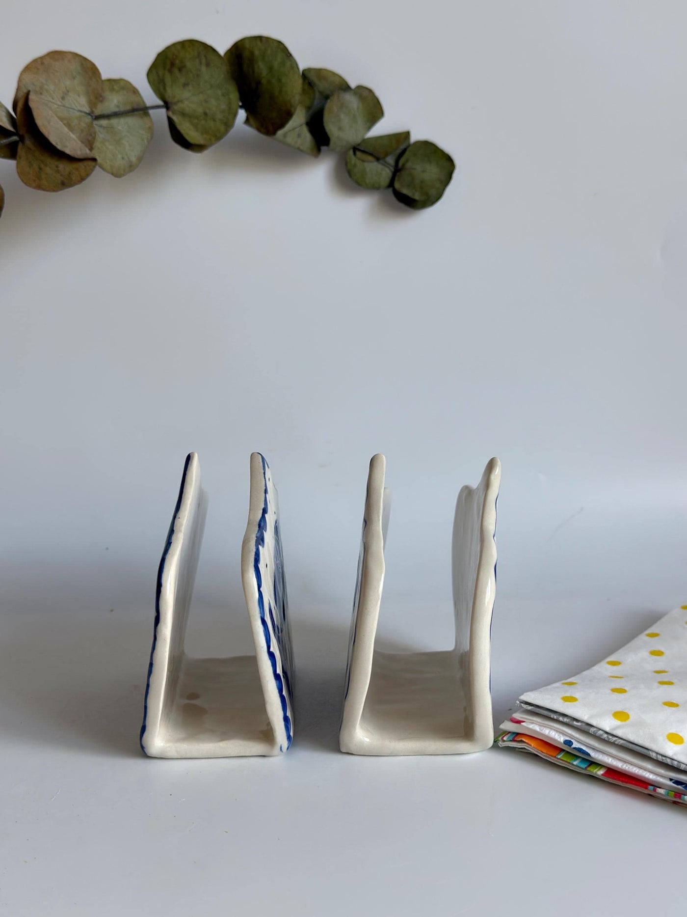 Blue Floral Napkin Holder