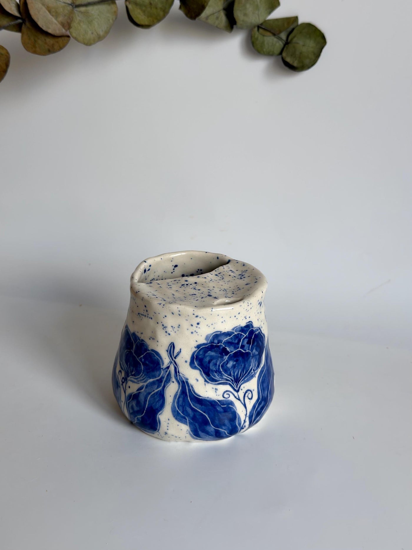 Blue Floral Travel Mug