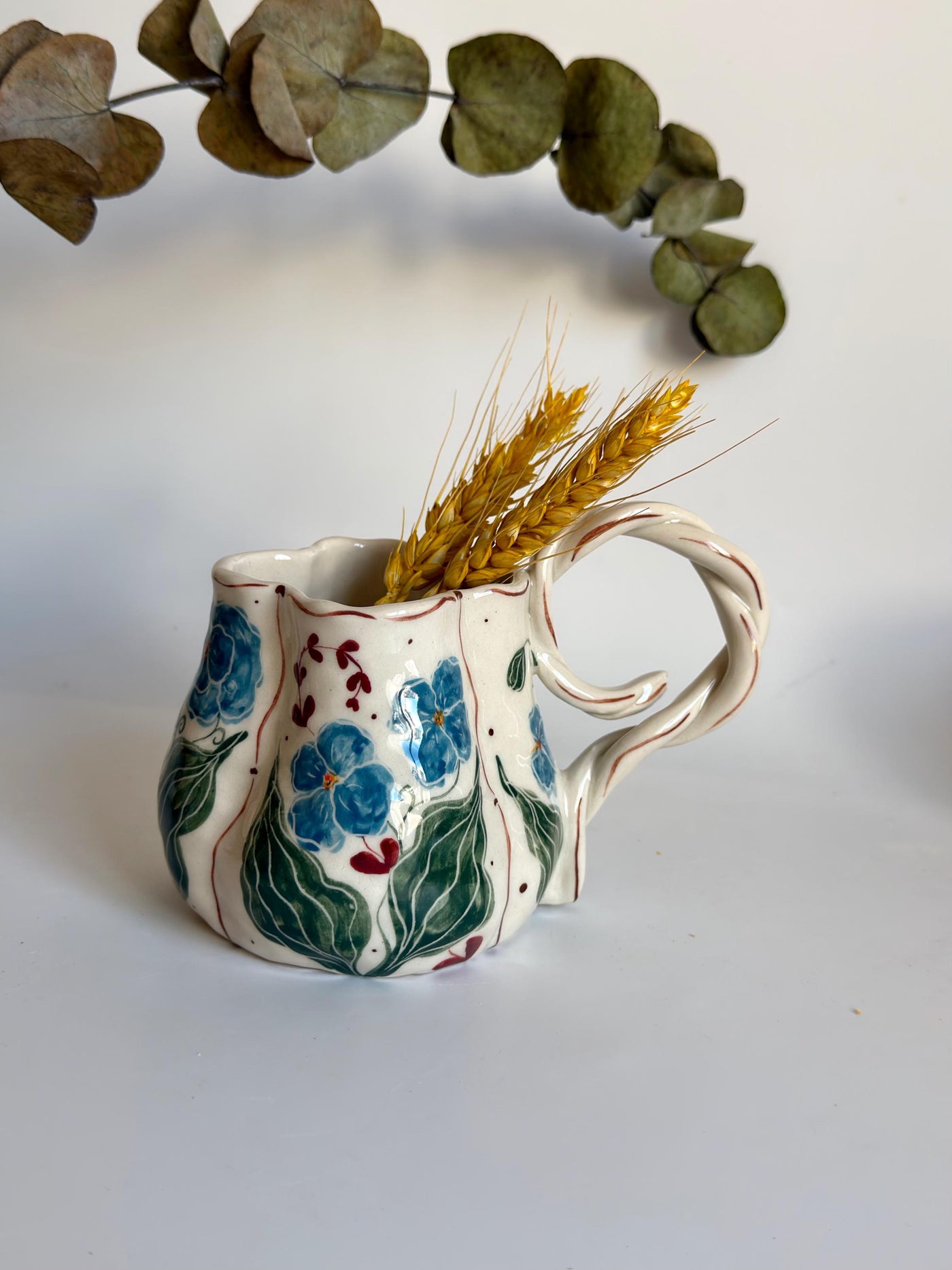 Himalayan Poppies and Butterfly Mug