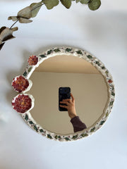 Floral Detail Frame Mirror