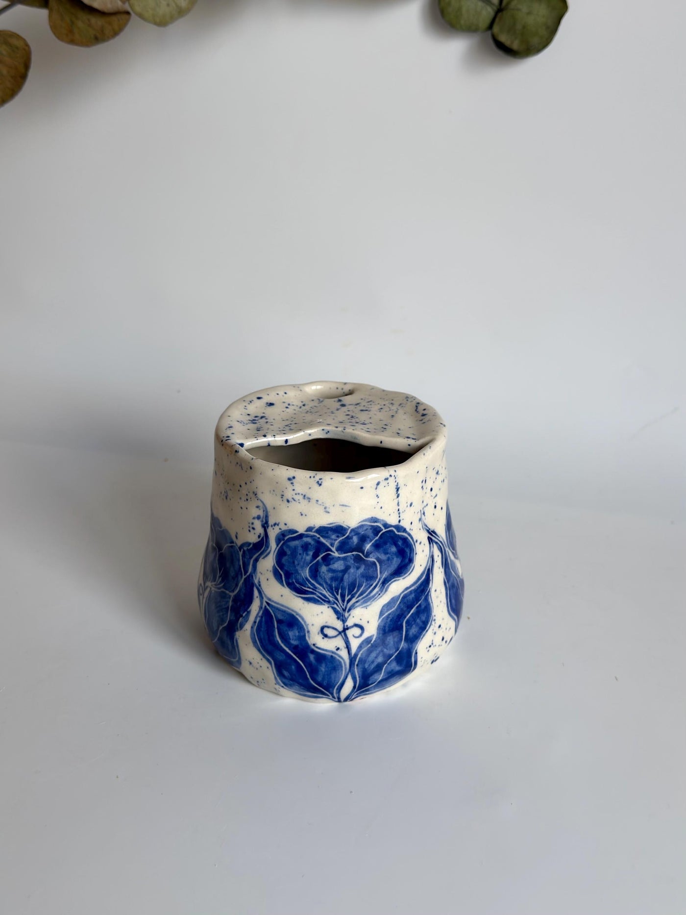 Blue Floral Travel Mug