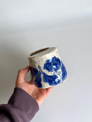 Blue Floral Travel Mug