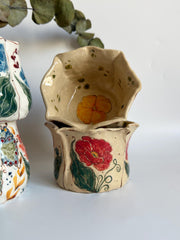 California Poppy Floral Illustration Cup