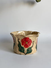 California Poppy Floral Illustration Cup