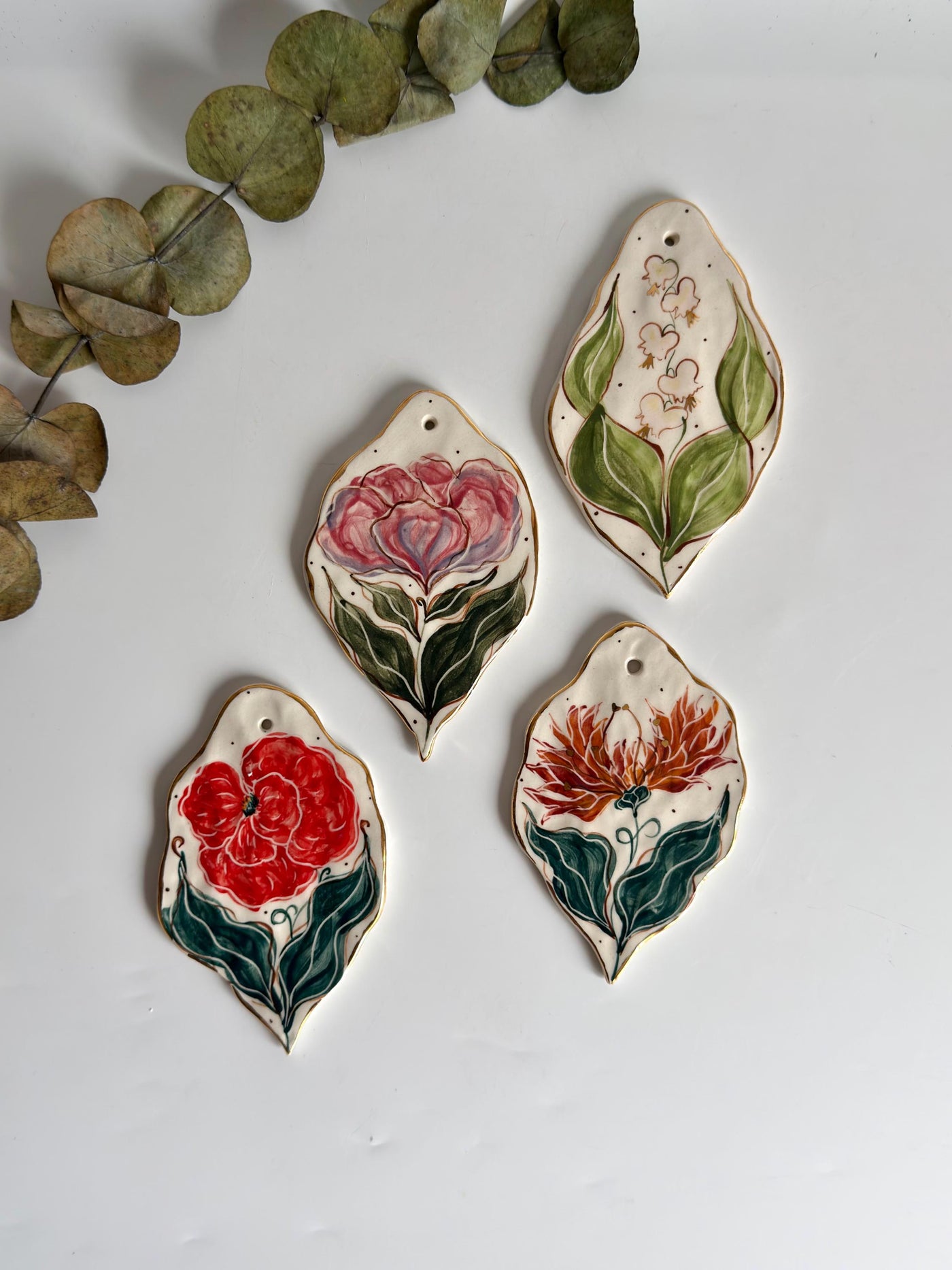 Gold Floral Wall Hangings