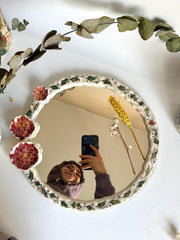 Floral Detail Frame Mirror