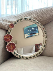 Floral Detail Frame Mirror