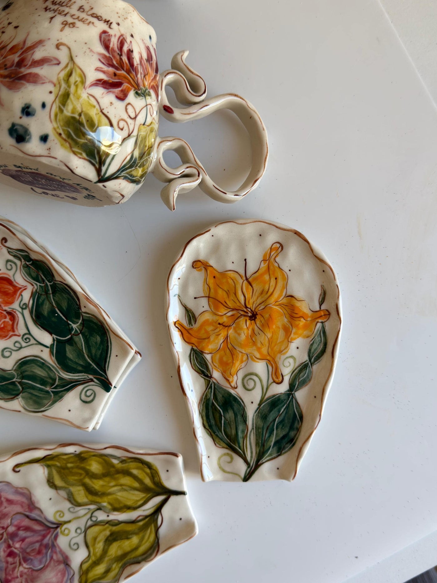 Floral Spoon Rests