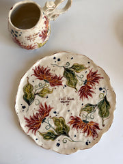 I Will Bloom Wherever I Go Dahlia Flowers Plate