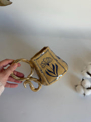 Rustic Blue Floral Mug
