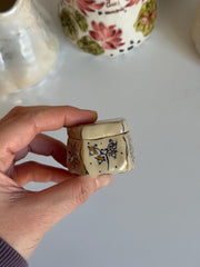 Mini Blue Floral Jewelry Box