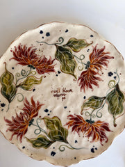 I Will Bloom Wherever I Go Dahlia Flowers Plate