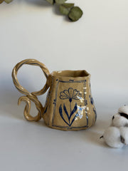Rustic Blue Floral Mug