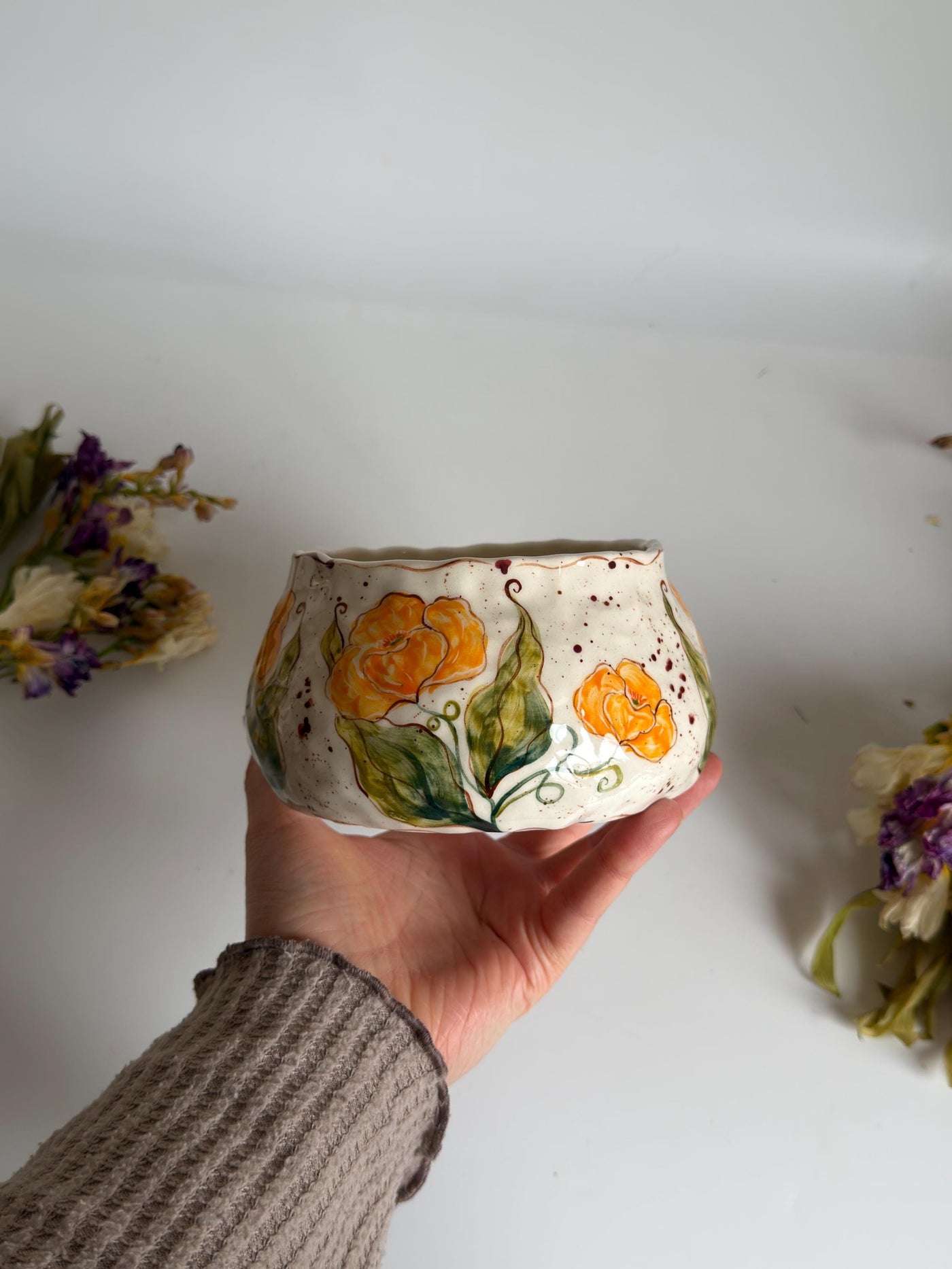 Bowl with California Poppy