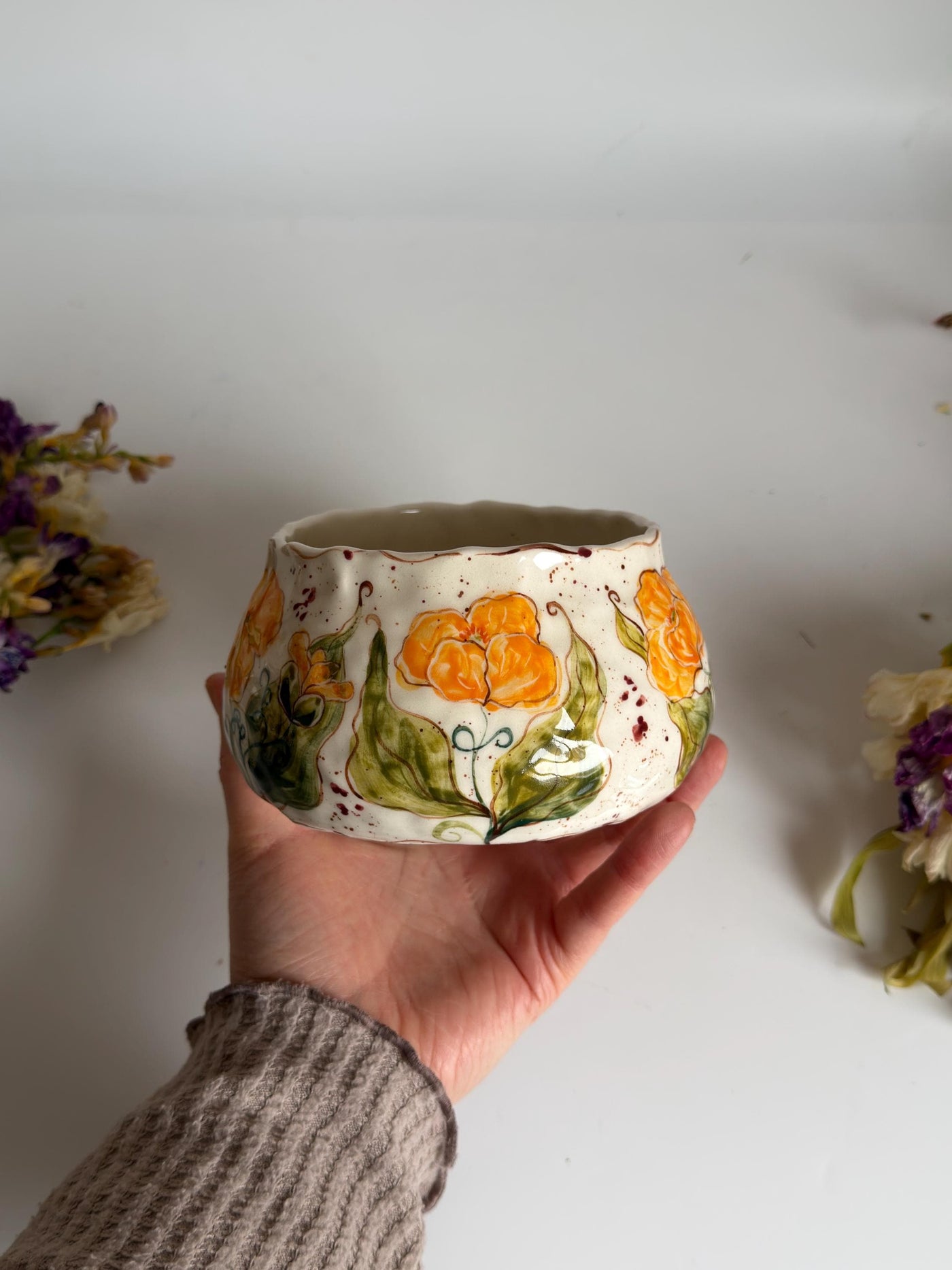 Bowl with California Poppy