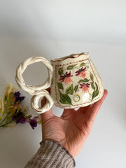Braided Handle Unique Mug