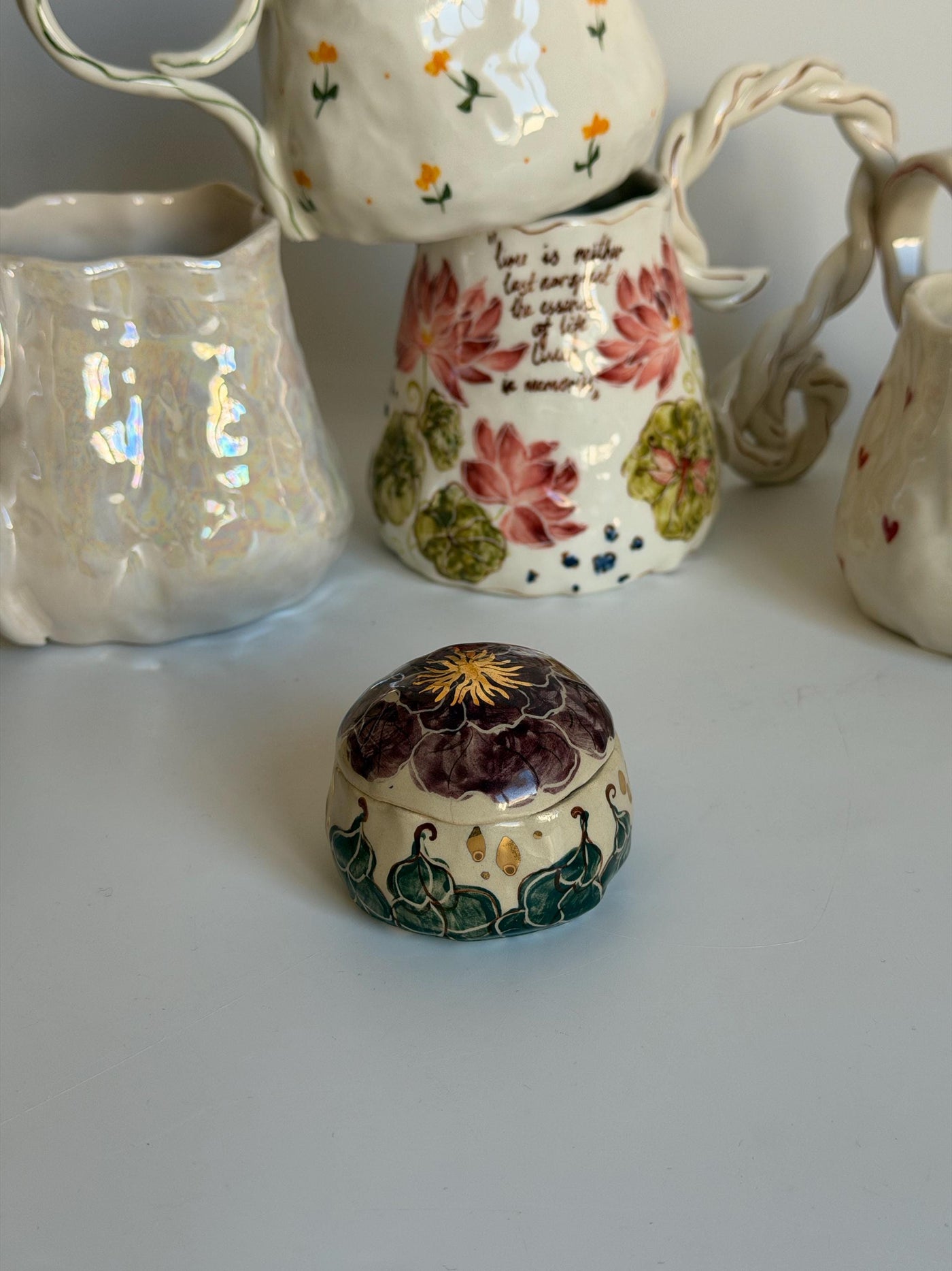 Purple Flower Jewelry Mini Box
