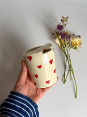 Red Hearth Dot Travel Mug
