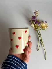 Red Hearth Dot Travel Mug