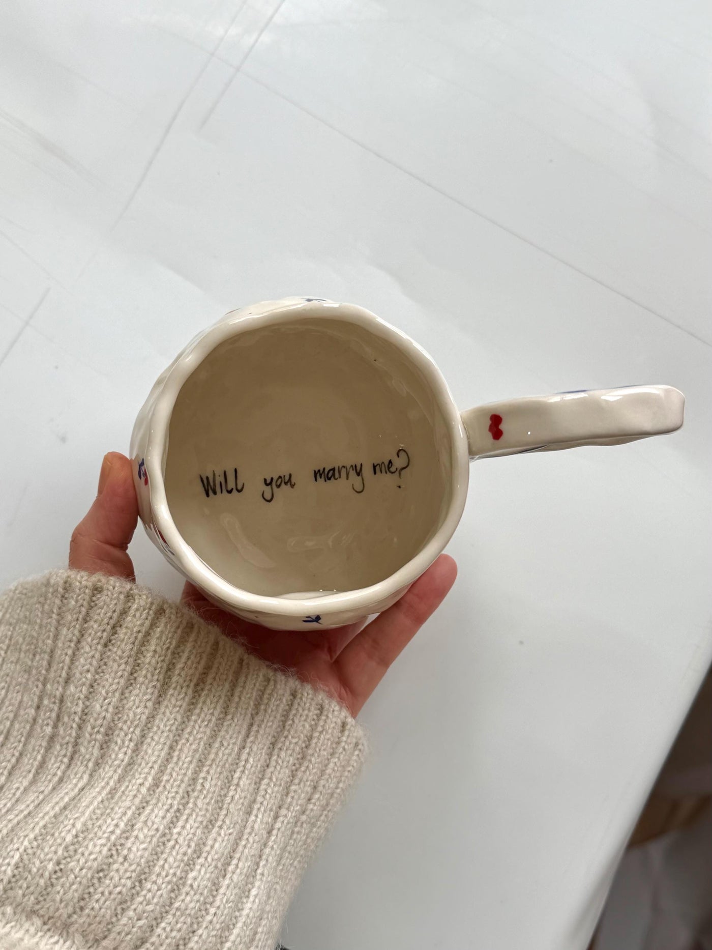 Personalized Cute Floral Minimalist Mug / Write