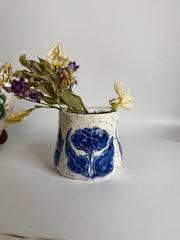 Blue Floral Travel Mug